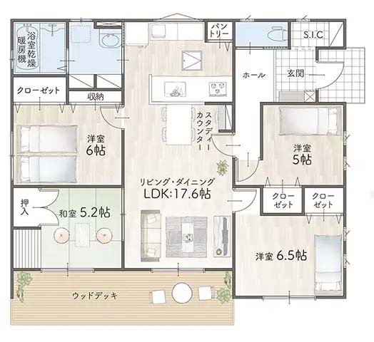 1000万円ひら家専門店IKI間取り