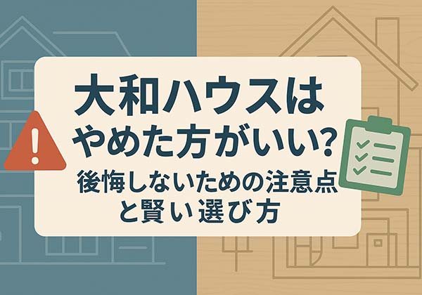 大和ハウスはやめた方がいい？