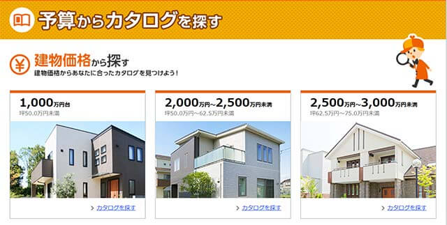LIFULL HOME'S予算別注文住宅カタログ請求