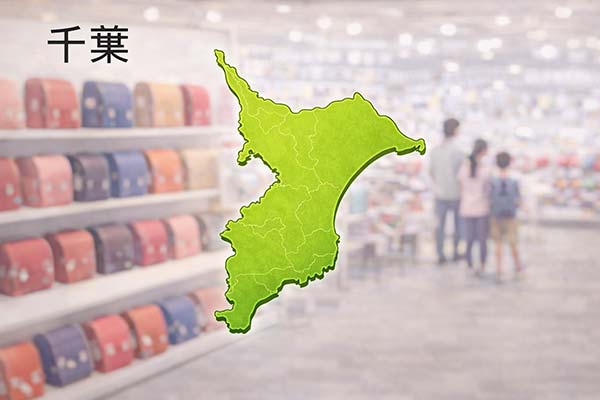 千葉県のランドセル展示会イメージと千葉の地図