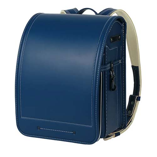 池田屋防水クラリーノカラーステッチ クロ×アカ