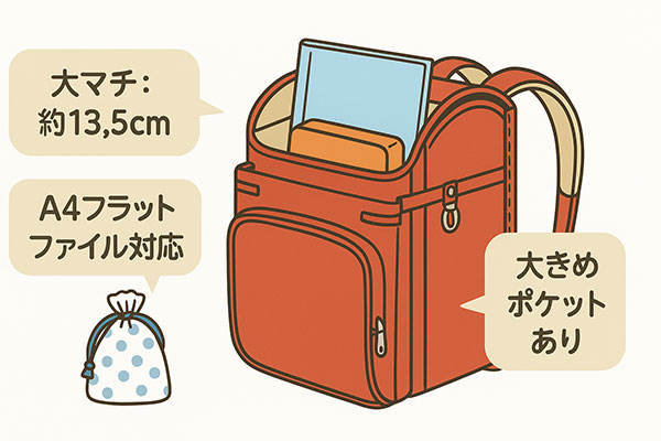 A4フラットファイル対応と収納力を確認